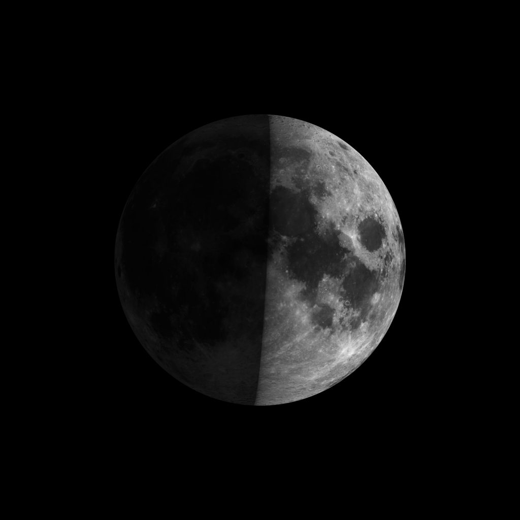 Luna concava creciente